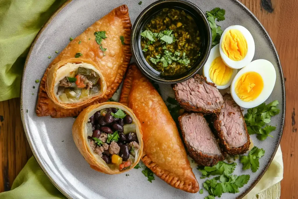 Fillings of Argentine and Venezuelan empanadas.