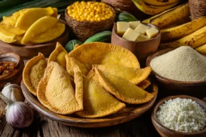 Freshly Made Empanadas Venezolanas with Guasacaca Sauce