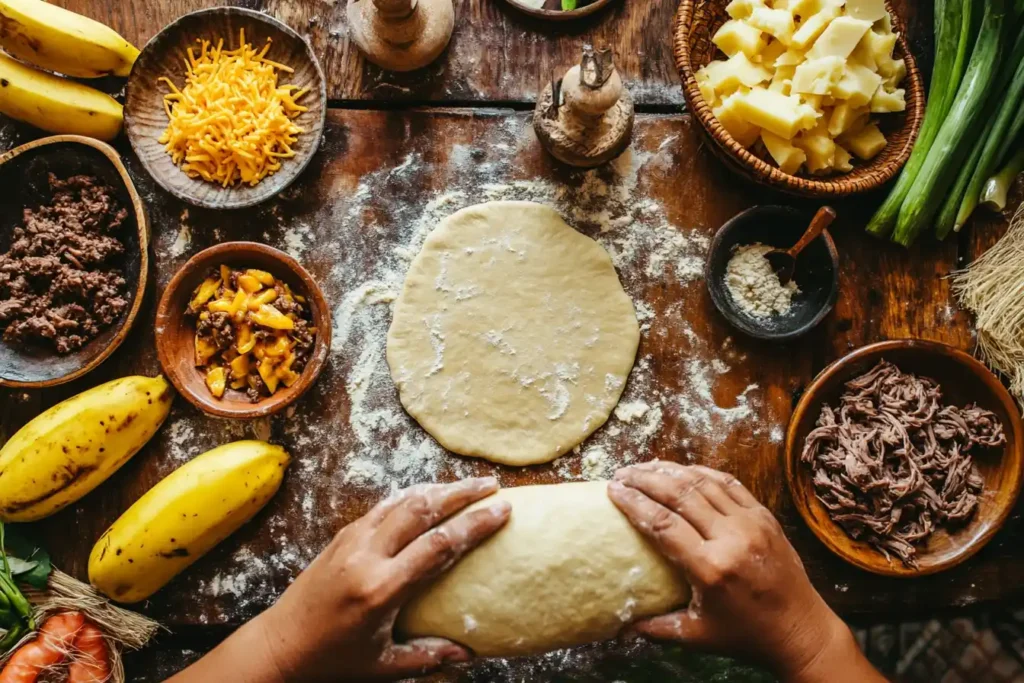 Preparing Dough for Empanadas Venezolanas