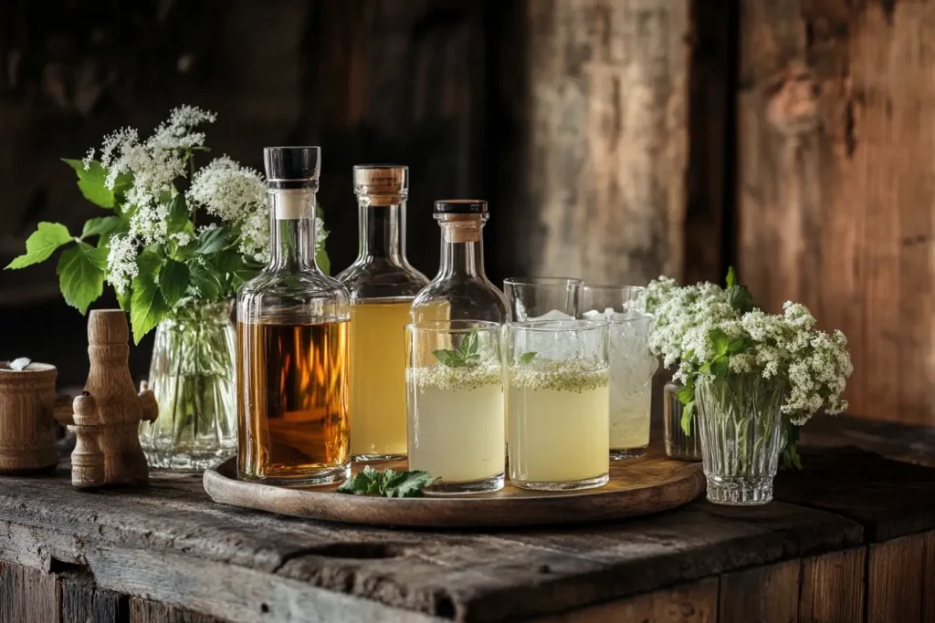 Selection of elderflower liqueurs as substitutes for St-Germain.